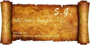 Sátori Gyula névjegykártya
