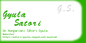 gyula satori business card